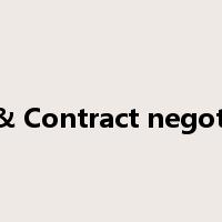 Price & Contract negotiation是什么意思