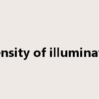 intensity of illumination是什么意思