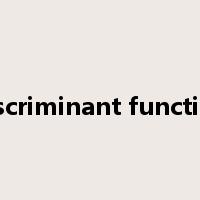 discriminant function是什么意思