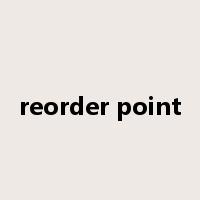 reorder point是什么意思