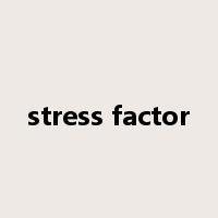 stress factor是什么意思