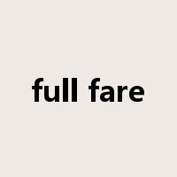full fare是什么意思