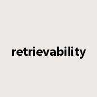 retrievability是什么意思