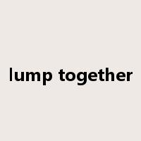 lump together是什么意思