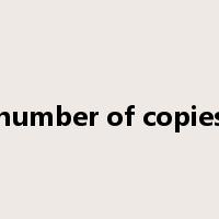 number of copies是什么意思
