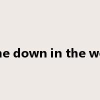 come down in the world是什么意思