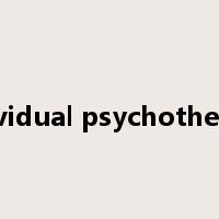 individual psychotherapy是什么意思