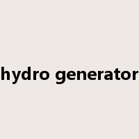 hydro generator是什么意思