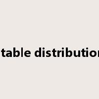 stable distribution是什么意思