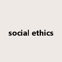social ethics是什么意思