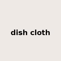 dish cloth是什么意思