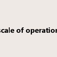 scale of operation是什么意思