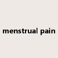 menstrual pain是什么意思