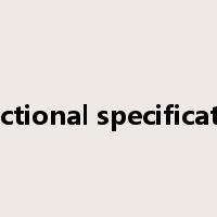 functional specification是什么意思