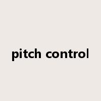 pitch control是什么意思