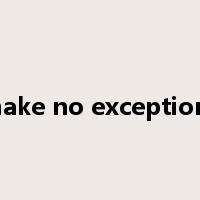 make no exceptions是什么意思