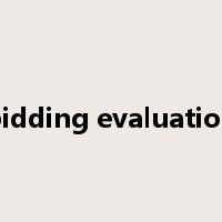 bidding evaluation是什么意思