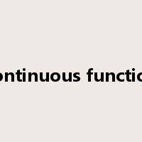 continuous function是什么意思