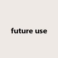 future use是什么意思
