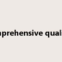 comprehensive qualities是什么意思