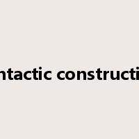 syntactic construction是什么意思