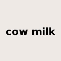 cow milk是什么意思