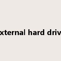 external hard drive是什么意思
