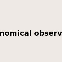 astronomical observatory是什么意思