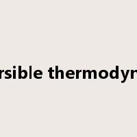 irreversible thermodynamics是什么意思