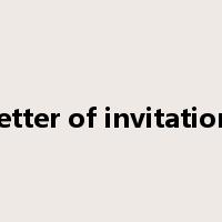letter of invitation是什么意思