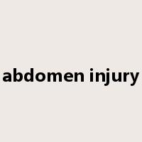 abdomen injury是什么意思