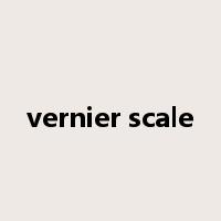 vernier scale是什么意思