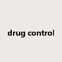 drug control是什么意思