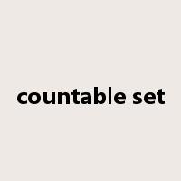 countable set是什么意思