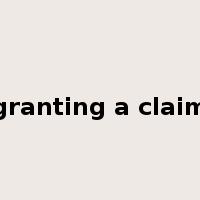 granting a claim是什么意思