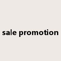 sale promotion是什么意思