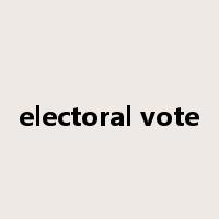 electoral vote是什么意思