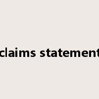 claims statement是什么意思