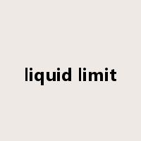 liquid limit是什么意思