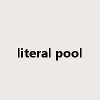 literal pool是什么意思