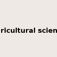 agricultural science是什么意思