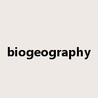 biogeography是什么意思