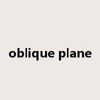 oblique plane是什么意思