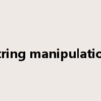 string manipulation是什么意思