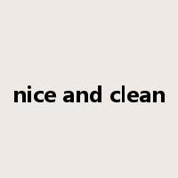nice and clean是什么意思