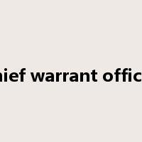 chief warrant officer是什么意思