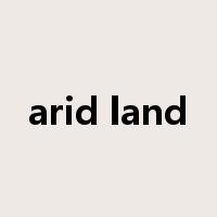 arid land是什么意思