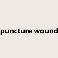 puncture wound是什么意思
