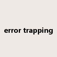 error trapping是什么意思