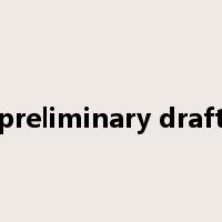 preliminary draft是什么意思